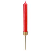 Artikel Stokkaarshouder om in te steken mat goud Ø22mm H10,5cm 12 stuks