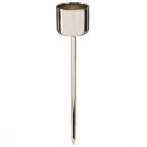 Artikel Stokkaarshouder om in te steken zilver Ø22mm 10,5cm 12 st