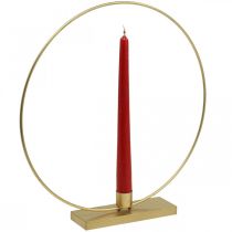 Decoratieve ring metalen kandelaar Deco Loop Golden Ø30cm
