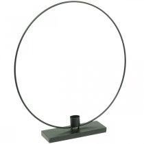 Decoratieve ring metalen kandelaar deco lus zwart Ø30cm