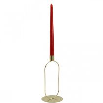 Kandelaar Ovale Kandelaar Goud Ø10cm H21cm
