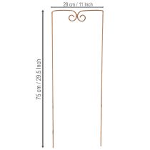 Artikel Klimrek, gebogen decoratief element voor bloemperken en plantenpotten, 75 cm