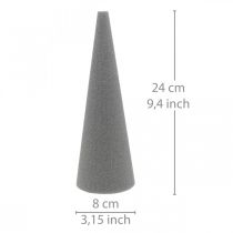 Artikel OASIS® Floral Foam Cone SEC Grijs, Droge Bloemenmassa H24cm Ø8cm 6 st.