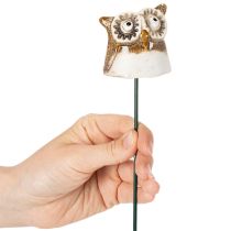 Artikel Keramische uilenfiguur voor planten, decoratief, 26 cm, 2 stuks
