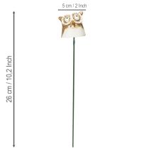 Artikel Keramische uilenfiguur voor planten, decoratief, 26 cm, 2 stuks