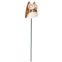Artikel Keramische uilenfiguur voor planten, decoratief, 26 cm, 2 stuks