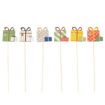Artikel Cadeauset met plantenetiketten, houten design, 31 cm, 12 stuks