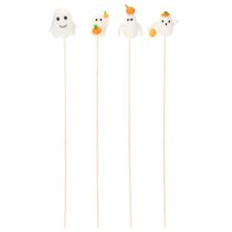 Artikel Spookfiguren op houten stokjes, Halloweenversiering, 54 cm, 8 stuks