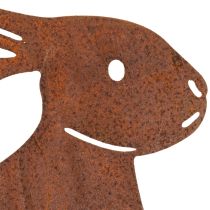 Artikel Metalen tuinstekers in de vorm van een paashaas voor een stijlvolle lenteversiering buiten, 80 cm, 4 stuks