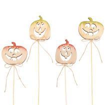 Artikel Decoratieve pompoen met gezicht, Halloweenversiering, 31 cm, 12 stuks
