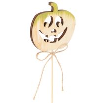 Artikel Decoratieve pompoen met gezicht, Halloweenversiering, 31 cm, 12 stuks