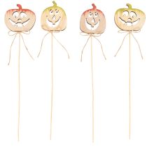 Artikel Decoratieve pompoen met gezicht, Halloweenversiering, 31 cm, 12 stuks