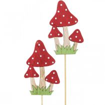 Bloemsteker paddenstoel decoratie paddenstoel herfstdecoratie 10cm 18st