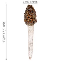 Artikel Kunstmatige morieljes als decoratieve stokjes voor plantenpotten en tafel, 13 cm, 2 stuks