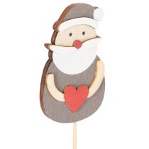 Artikel Decoratieve kerstman-stekers voor bloemstukken en potplanten, 31 cm, 12 stuks