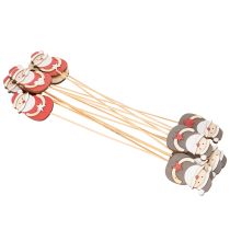 Artikel Decoratieve kerstman-stekers voor bloemstukken en potplanten, 31 cm, 12 stuks