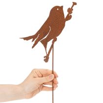 Artikel Vogeltuinpaal, verroeste metalen decoratieve paal, 52 cm