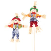 Artikel Bloemstokken/vogelverschrikkers voor bloemstukken 37 cm 6 stuks