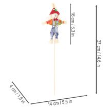 Artikel Bloemstokken/vogelverschrikkers voor bloemstukken 37 cm 6 stuks