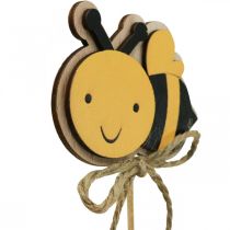 Artikel Bijensteker bloemensteker houten bijendecoratie 8cm/32cm 12st