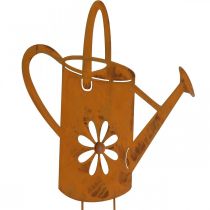 Bloemsteker gieter, tuinsteker van metaal, roestdecoratie L39cm
