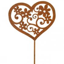 Artikel Bloemsteker hart tuindecoratie patina Valentijnsdag 10×8.5cm
