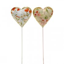 Artikel Bloemplug hart decoratieve plug hart bloemen 8×1,5×8cm 4 st