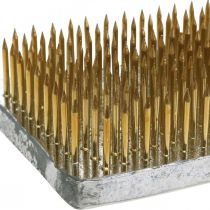 Stok Ikebana Kenzan Rechthoekig Zilver Messing 60×45mm
