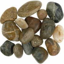 River Pebbles Natuurlijk Licht en Donker 3-6cm 1kg