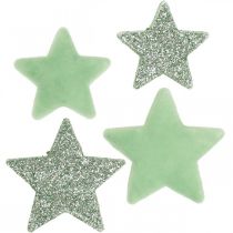 Artikel Strooidecoratie Kerststerren strooisterren groen Ø4/5cm 40 st