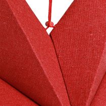 Artikel Decoratieve lamp ster rood papier jute om op te hangen 75x20cm