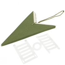 Artikel Sterdecoratie Kerstster Papier Jute Groen 60cm Raamdecoratie