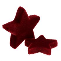 Artikel Kerstdecoratie sterren bordeaux geflockte tafeldecoratie 4–5cm 40 st