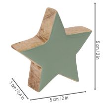 Artikel Houten sterrendecoratieset voor tafel en vensterbank, 5 cm, 9 stuks