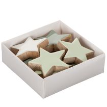 Artikel Houten sterrendecoratieset voor tafel en vensterbank, 5 cm, 9 stuks