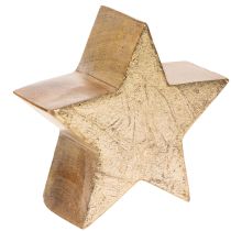 Artikel Decoratieve kerststerrenhouder voor op tafel of plank, 10 cm, 3 stuks