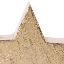 Artikel Decoratieve kerststerrenhouder voor op tafel of plank, 10 cm, 3 stuks