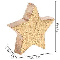 Artikel Decoratieve glanzende sterretjes voor tafeldecoratie, 5 cm, 9 stuks