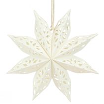 Artikel Decoratief hangerpapier ster sneeuwvlok in wit Ø20cm 6 st