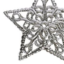 Artikel Ster van metaal zilver 6cm 20 st