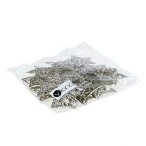 Artikel Ster van metaal zilver 6cm 20 st