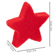 Artikel Kleine decoratieve sterretjes, fluweelachtige decoratie, 5 cm, 40 stuks