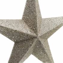 Artikel Glittersterren om champagne op te hangen Ø21cm 3st