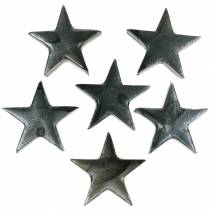 Artikel Decoratieve sterren grijs 4cm 12st