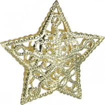 Artikel Strooidecoratie sterren, kerstverlichting opzetstuk, Kerstmis, metalen decoratie goud Ø6cm 20 st