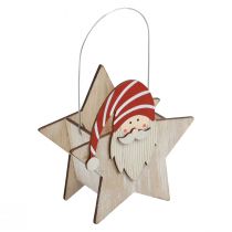 Artikel Ster gemaakt van hout kabouter rood witte tafeldecoratie 15,5×6×16,5cm