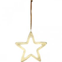 Artikel Kersthanger, sterdecoratie voor Advent, decoratie ster goud 14 × 14cm