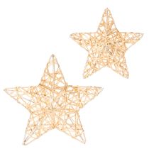 Artikel Decoratieve sterrenset van draad, twee maten, 10 cm, 12 stuks