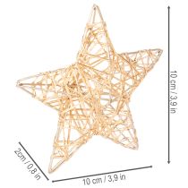 Artikel Decoratieve sterrenset van draad, twee maten, 10 cm, 12 stuks
