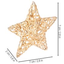 Artikel Decoratieve sterrenset van draad, twee maten, 10 cm, 12 stuks